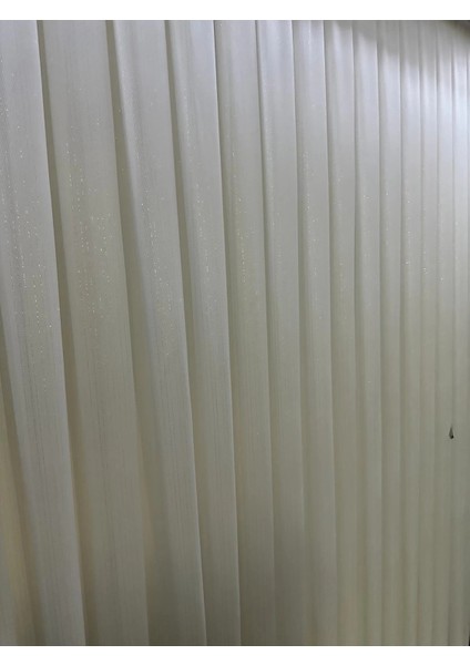 Nivemeshome Meva Altın Çizgili 1/2,5 Sık Pileli Tül Perde Apm