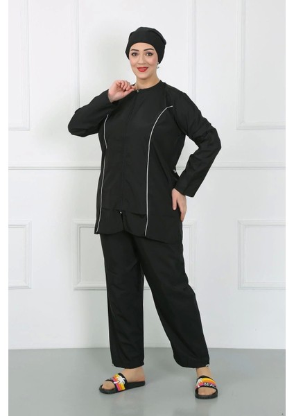 Moda Büyük Beden Tesettür Büyük Mayo Siyah indirimleri