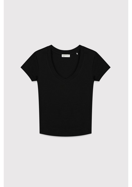 V Yaka Kısa Kol Üst