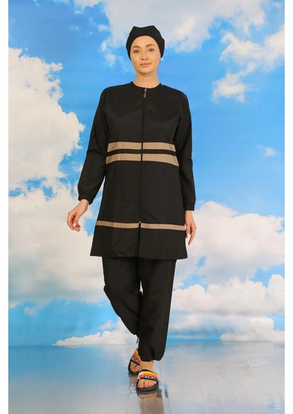 Moda Kadın Tam Tesettür Mayo Siyah fırsatları