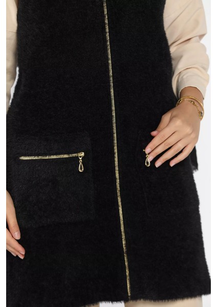 Kolsuz Fermuarlı Yumoş Tesettür Triko Yelek (S,m,l,xl Uyumludur) P-00018185 fırsatları