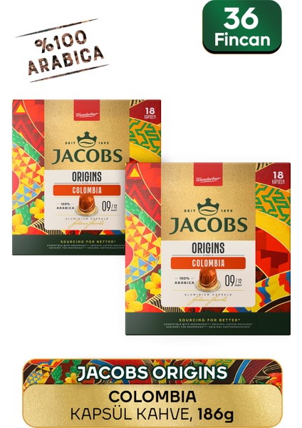 Origins Colombia Nespresso Uyumlu Alüminyum Kapsül Kahve 36 Kapsül