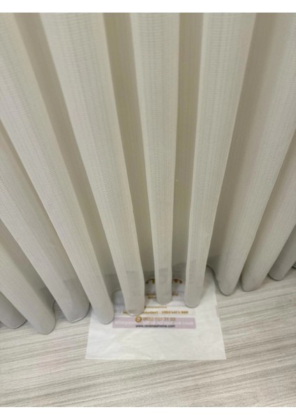 Nivemeshome Meva Altın Çizgili 1/2,5 Sık Pileli Tül Perde Apm indirimleri