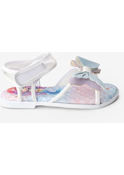 Beyaz Deniz Kızı Fiyonklu Şeffaf Kız Çocuk Sandalet fiyatları