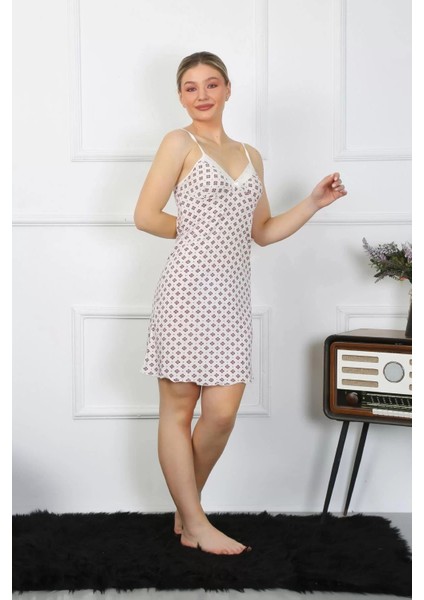 Moda Kadın Ip Askılı Penye Kısa Gecelik fırsatları