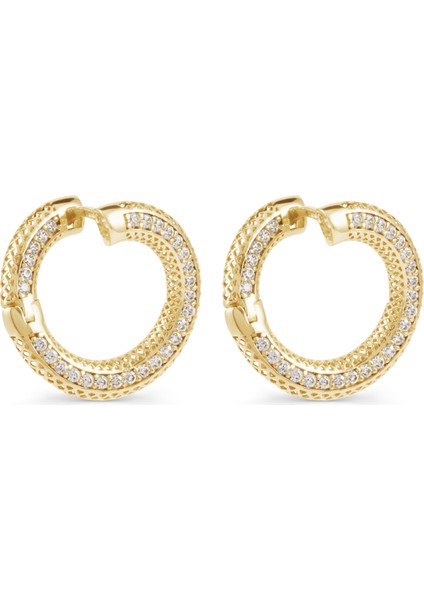 Taşlı Döngü 14 Ayar Altın Küpe fiyatları