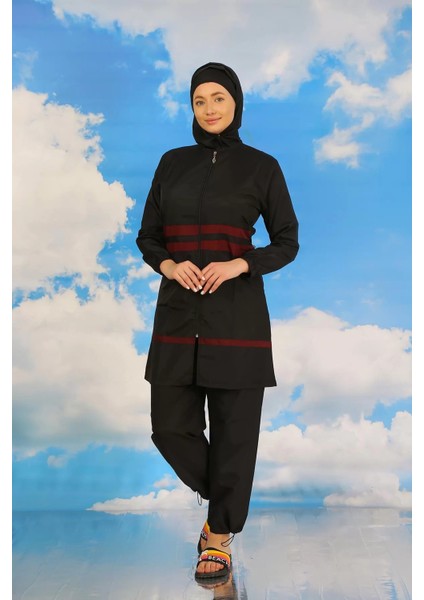 Moda Kadın Tam Tesettür Mayo Siyah fiyatları