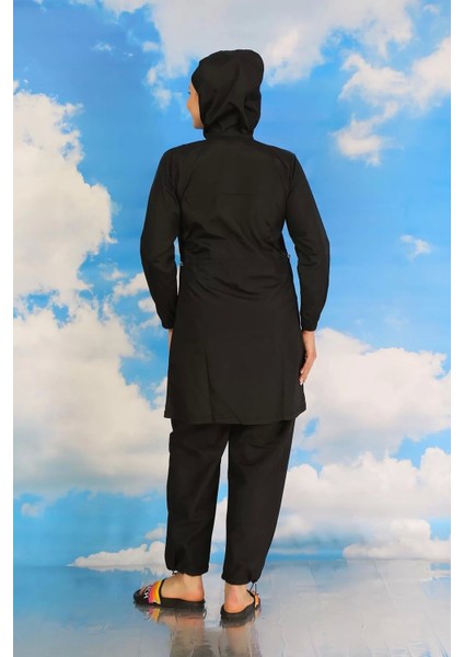 Moda Kadın Tam Tesettür Mayo Siyah