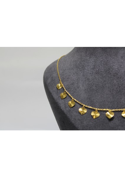 14 Ayar Altın Kalpli Pullu Kolye fırsatları