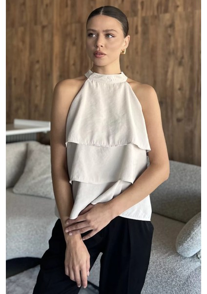 Sıfır Kol Kat Kat Kadın Bluz P-00018037 fiyatları