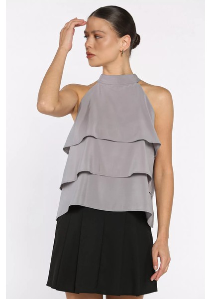 Sıfır Kol Kat Kat Kadın Bluz P-00018037