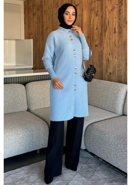 Gold Düğmeli Tesettür Yumoş Triko Hırka P-00018377 fiyatları