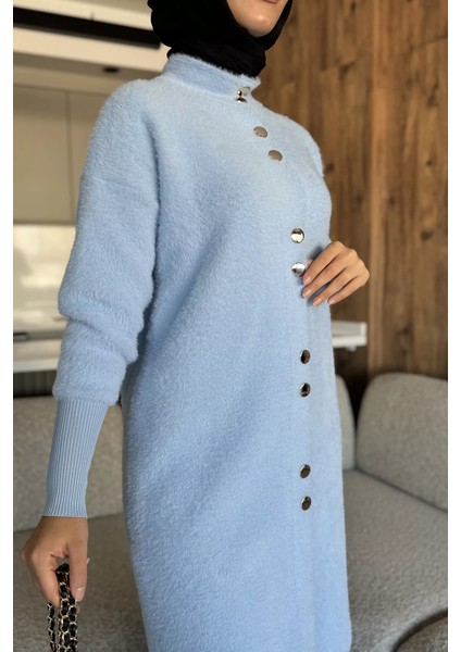 Gold Düğmeli Tesettür Yumoş Triko Hırka P-00018377 modelleri