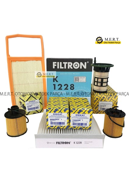 Fiat Doblo 1.3 Multijet Euro 6 Filtre Bakım Seti 95HP