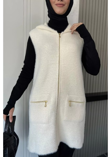 Kolsuz Fermuarlı Yumoş Tesettür Triko Yelek (S,m,l,xl Uyumludur) P-00018185 modelleri