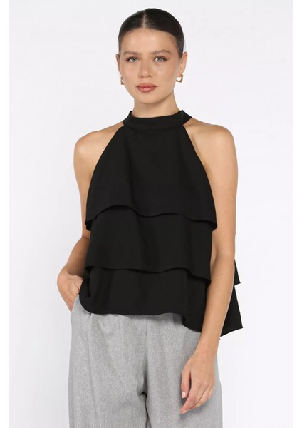Kadın Sıfır Kol Kat Kat Bluz P-00018036 fiyatları