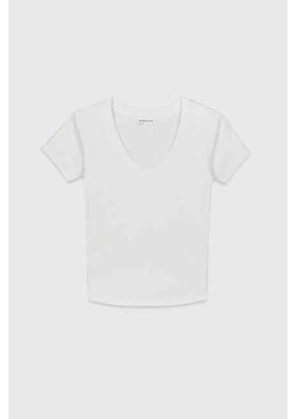 V Yaka Kısa Kol Üst