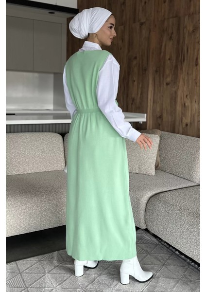 Gül Figürlü Triko Elbise Gömlek Tesettür Ikili Takım P-00018381 fırsatları