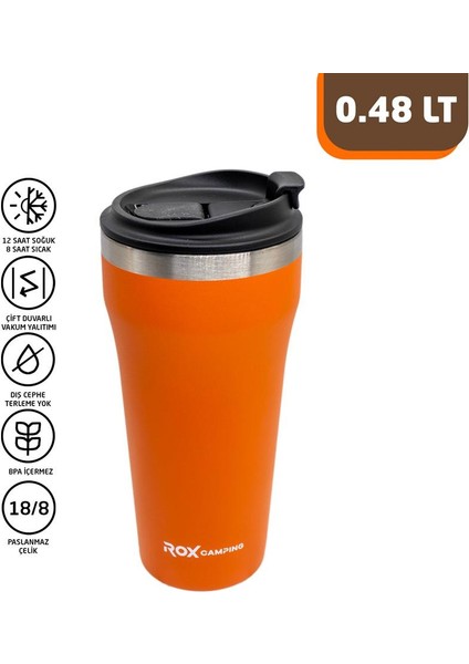 0192 Kahve Termosu 0.48 Lt - Turuncu