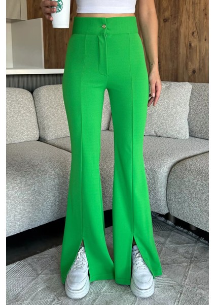 Paça Yırtmaçlı Palazzo Slim Fit Kumaş Pantolon P-00018030 fiyatları