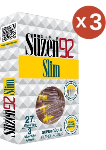 Sigara Ağızlığı Filtresi Slim 3'lü Set