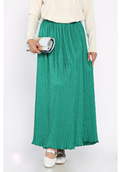 Bel Lastikli Kendinden Desenli Tesettür Etek(S,m,l,xl Uyumludur) P-00018005