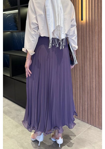 Pileli Şifon Tesettür Etek P-00018003 fırsatları