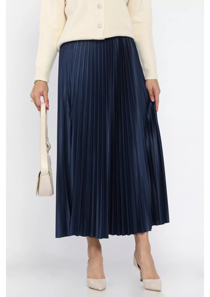 Bel Lastikli Pileli Tesettür Etek P-00018001