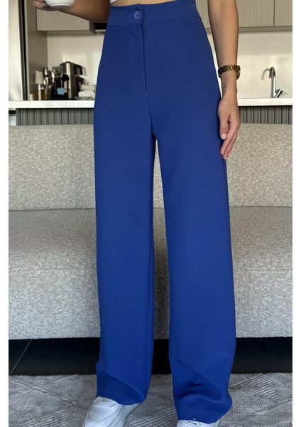 Kadın Bol Paça Kumaş Pantolon P-00018009