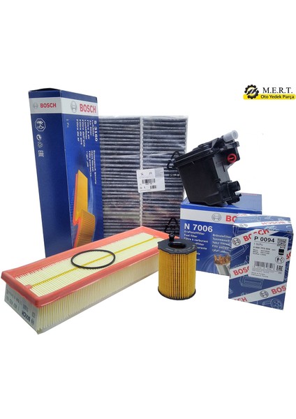 Peugeot 5008 1.6 Hdi Filtre Bakım Seti (2010-2012) Euro 4