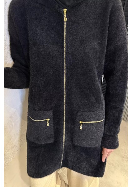 Çift Cepli Kapüşonlu Sakallı Tesettür Triko Ceket (S-M-L-Xl Beden Uyumludur.) P-00018072 fiyatları