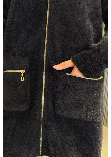 Çift Cepli Kapüşonlu Sakallı Tesettür Triko Ceket (S-M-L-Xl Beden Uyumludur.) P-00018072 modelleri