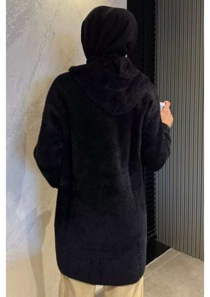 Çift Cepli Kapüşonlu Sakallı Tesettür Triko Ceket (S-M-L-Xl Beden Uyumludur.) P-00018072 fırsatları