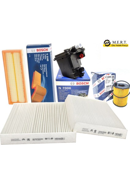 Peugeot 207 1.6 Hdi Filtre Bakım Seti (2006-2010)