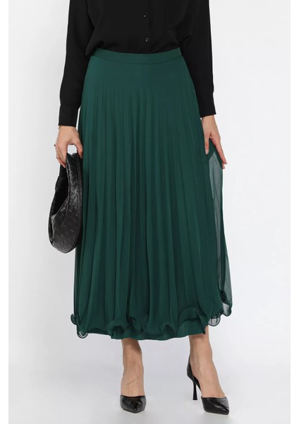 Pileli Şifon Tesettür Etek P-00018003 modelleri