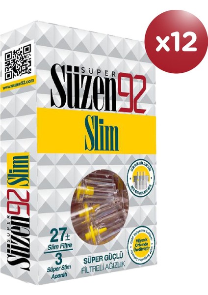 Sigara Ağızlığı Filtresi Slim 12 Adet