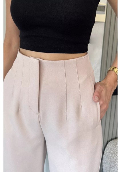 Kadın Bel Çimalı Kumaş Pantolon P-00018026 fırsatları