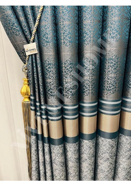 Nivemeshome Monza V-22003 Lagün Klasik 1/3 Sık Pileli Fon Perde Apm fiyatları