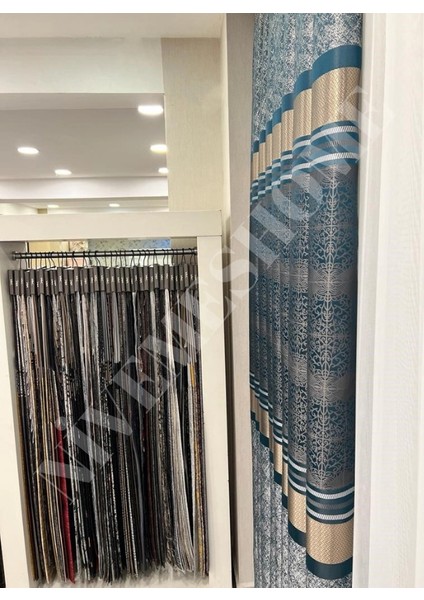 Nivemeshome Monza V-22003 Lagün Klasik 1/3 Sık Pileli Fon Perde Apm