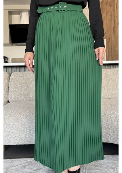 Kemerli Pileli Tesettür Etek (S,m,l,xl Uyumludur) P-00018021