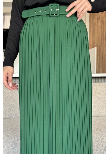 Kemerli Pileli Tesettür Etek (S,m,l,xl Uyumludur) P-00018021 modelleri