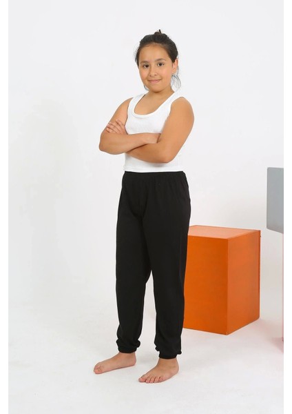 Moda Kız Çocuk Sıfır Kol Beyaz Penye Pijama Takım modelleri