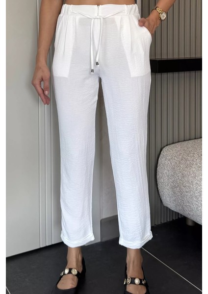 Bel Lastikli Bağcıklı Pantolon P-00018011