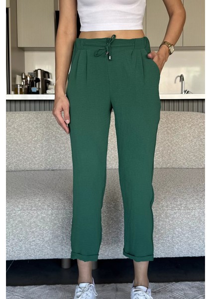 Bel Lastikli Bağcıklı Pantolon P-00018011