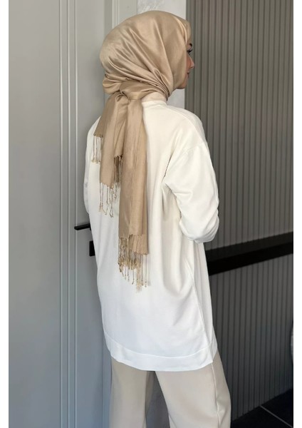 Çiçek Figürlü Ön Düğmeli Tesettür Triko Hırka (S-M-L-Xl Beden Uyumludur.) P-00018076 fırsatları