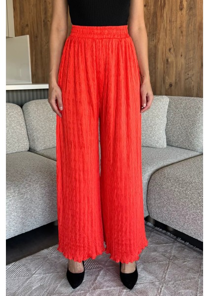 Kendinden Desenli Bol Paça Pantolon (S,m,l,xl Uyumludur) P-00018013