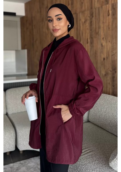 Kapüşonlu Fermuarlı Mevsimlik Tesettür Kap P-00017975 fiyatları