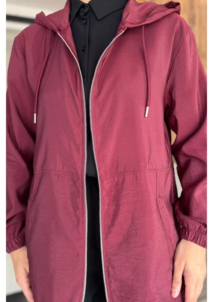 Kapüşonlu Fermuarlı Mevsimlik Tesettür Kap P-00017975 modelleri