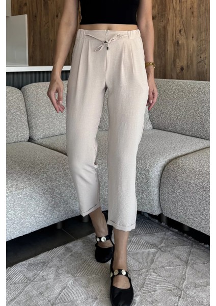 Bel Lastikli Bağcıklı Pantolon P-00018011