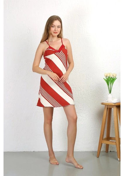 Moda Kadın Ip Askılı Penye Gecelik modelleri